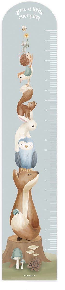 Little Dutch Groeimeter Muursticker - Forest Friends