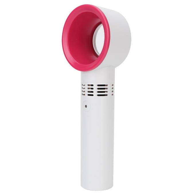 Mini Ventilateur Portable USB Rechargeable Sans Lames Manuel pour Greffage de Faux Cils (Bleu) blanc