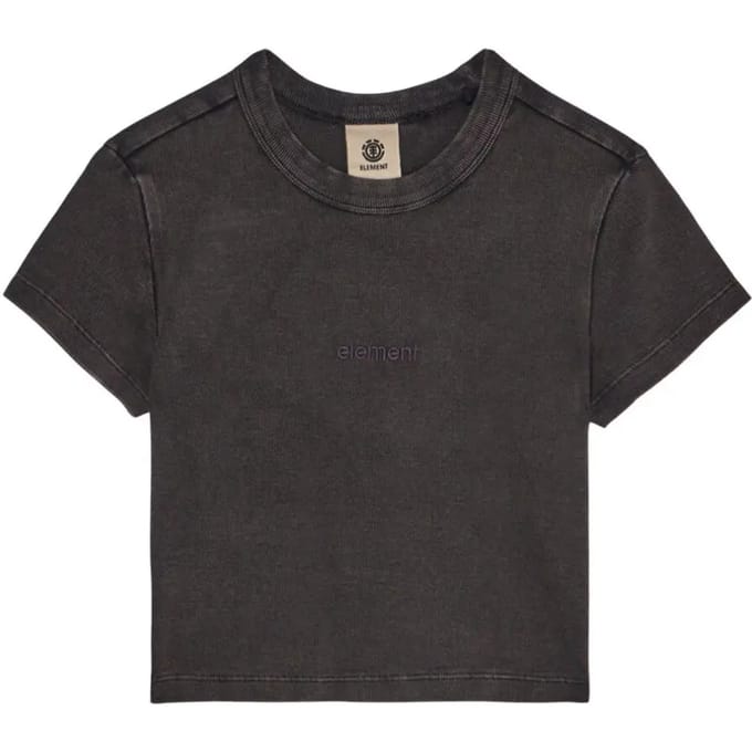 Element Lowcase Crop T-Shirt zwart