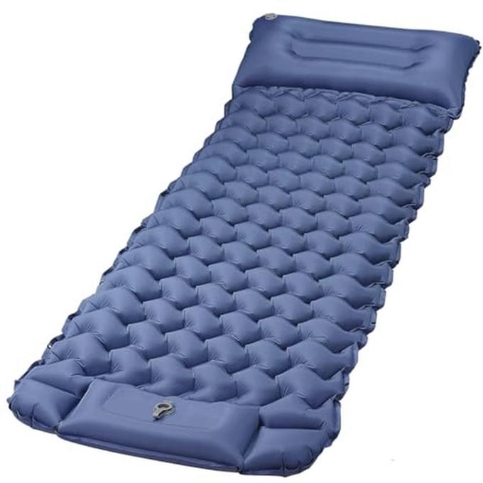 Zelfopblazend Opblaasbaar Campingmatras met Kussen - Ultralicht Tentmatras 68 x 198