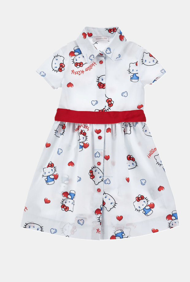 jurk hello kitty meisje wit