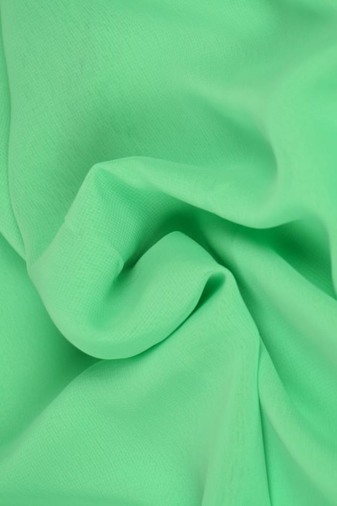15 meter chiffon stof - Mintgroen - 100% polyester