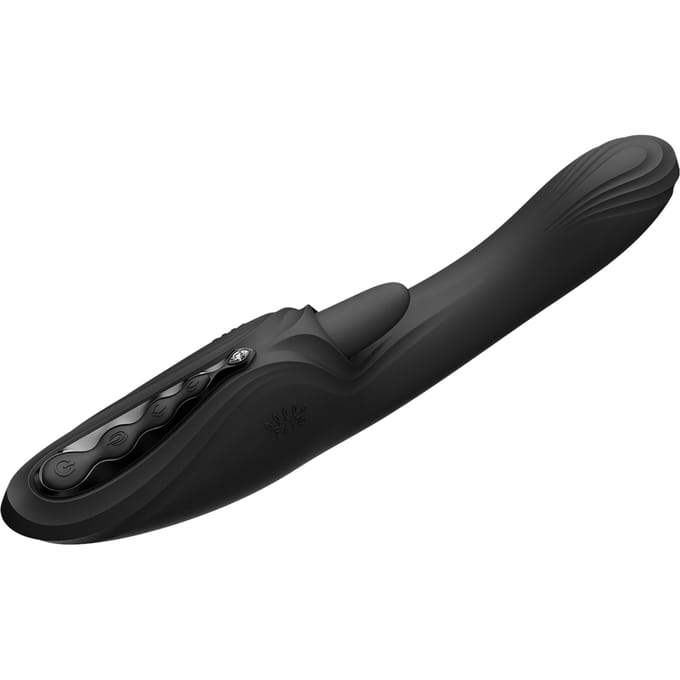 Zalo - Ares - Likkende G-Spot Rabbit Vibrator - Verwarmend - App Control - Obsidian Zwart