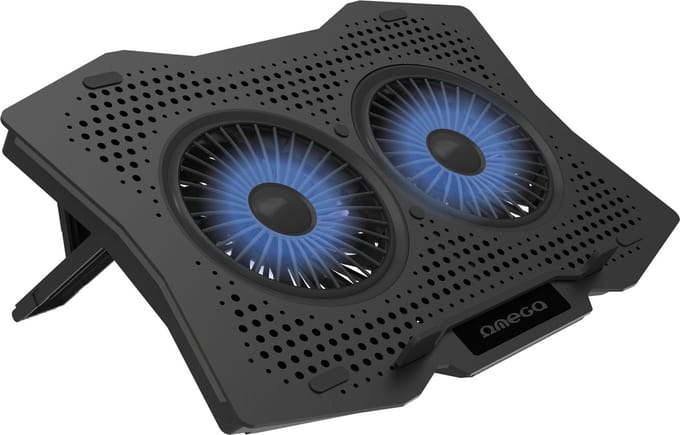 OMEGA - Cooler pad - Gaminig Laptopkoeler met 2 ventilatoren - max. 18”