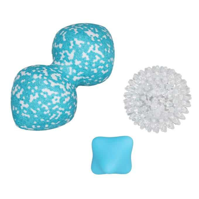 3 stuks Massagebal Set Myofasciale Triggerpoint Release Diepe Weefsel Massagebal voor Plantaire white