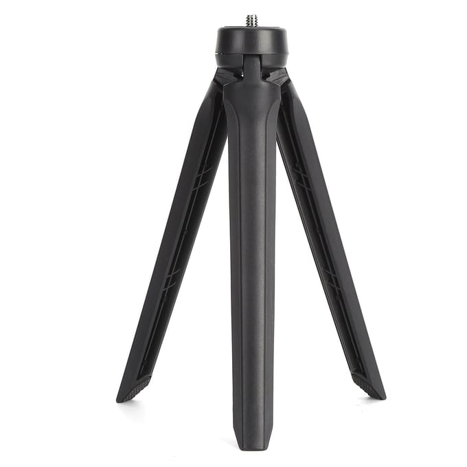 Trépied Réglable 19cm Support Portable Lumière d'Appoint Trépied de Bureau Vis 1/4 Pouce Mini Support Téléphone black