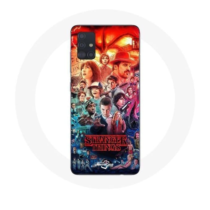 Coque pour Samsung Galaxy A51 Stranger Things Teaser Saison 4 Affiche Personnages Art