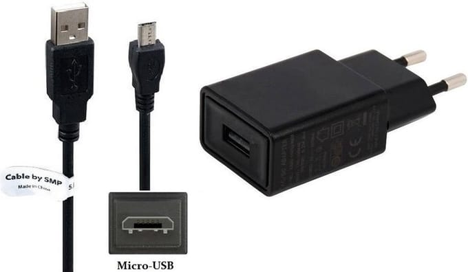 OneOne 2A lader + 0,3m extra sterke Micro USB kabel. TUV / GS 100% veilig. Oplader adapter past op Blackview A7, A7 Pro, A10, A20, A20 Pro, A60, A60 Pro, E7
