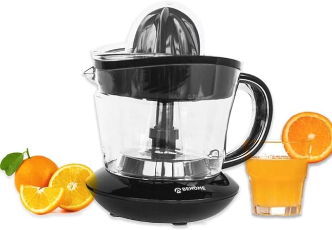 Elektrische Citruspers 700 ml - Zwart met Dubbele Beweging