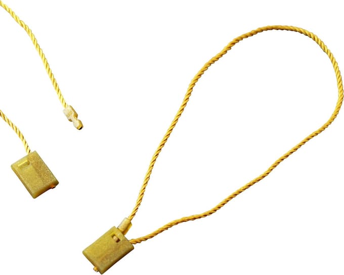 100 stuks - Folderkoord Gedraaid Textiel - 120mm - Labelkoord - Goud
