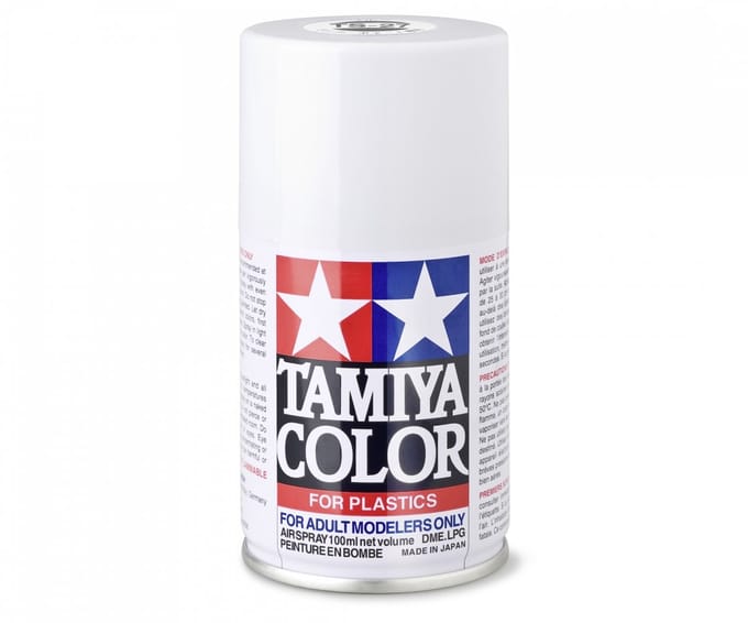 Tamiya Hobbyverf Acrylverf - TS-27 White - Matt - Acryl Spray - Verf spuitbus - 100 ml