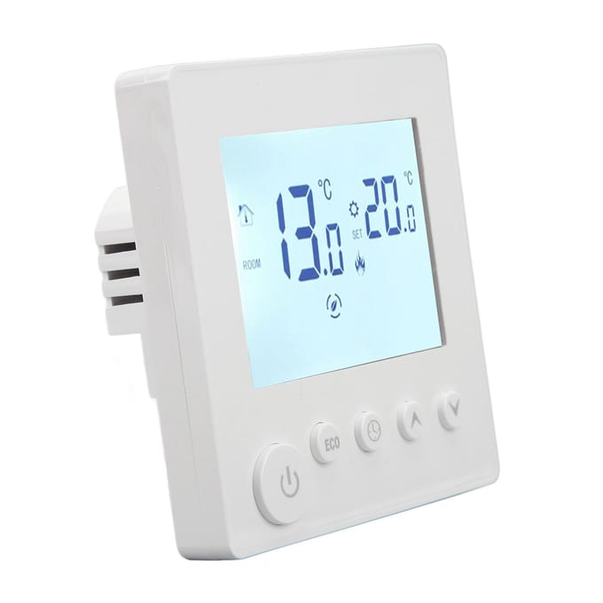 Thermostat numérique avec écran LCD et régulateur de température pour le chauffage AC90V-240V3A white