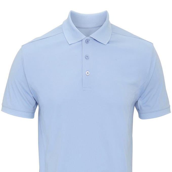 Premier Heren Coolchecker Poloshirt (Lichtblauw)