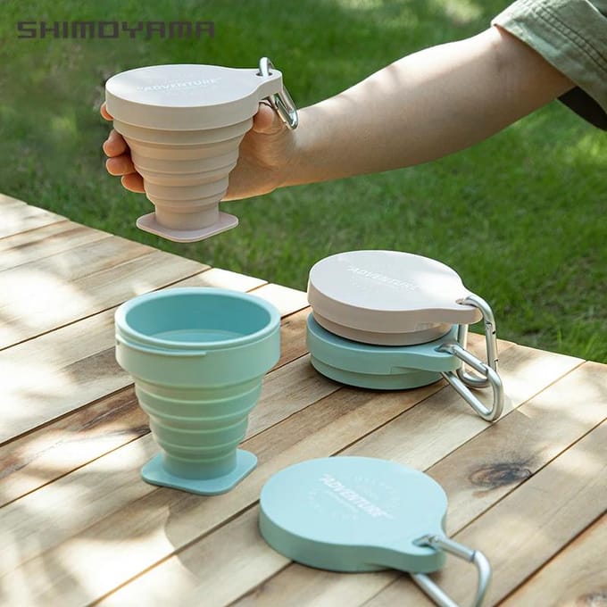 Tasse à café pliable en silicone SHIMOYAMA, tasse de camping pliable