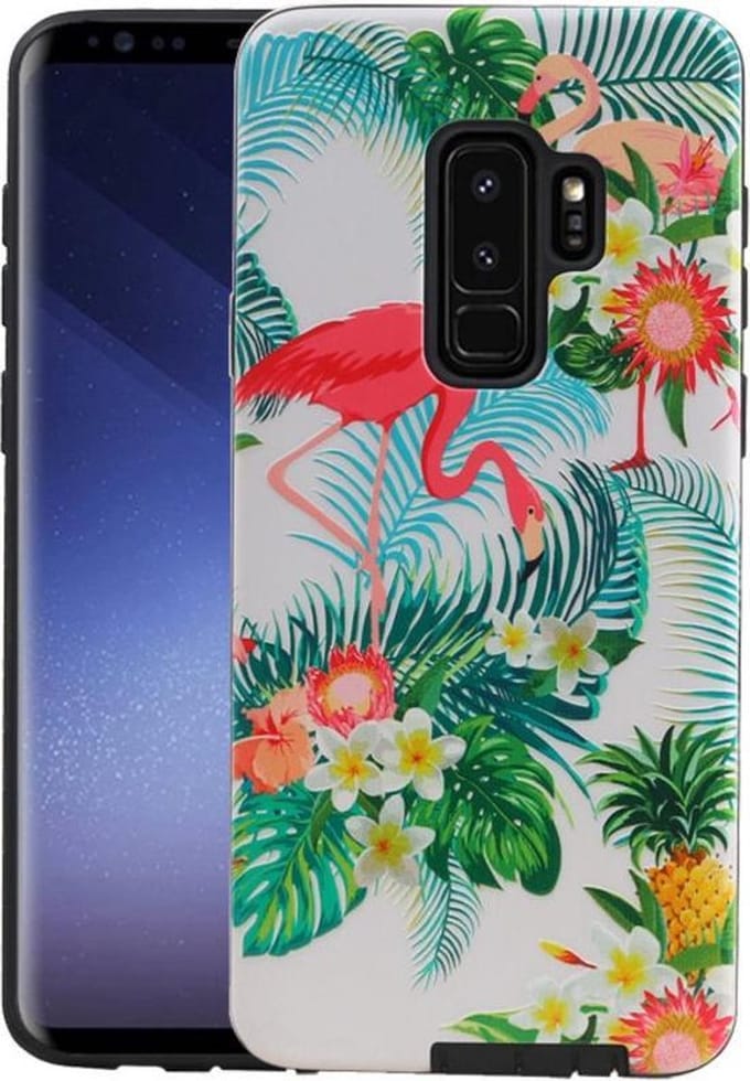 Flamingo Design Hardcase Backcover - Hoesje Geschikt voor Samsung Galaxy S9 Plus