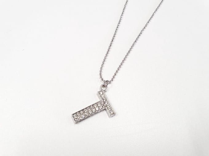 Ketting Met Letter Diamand - T