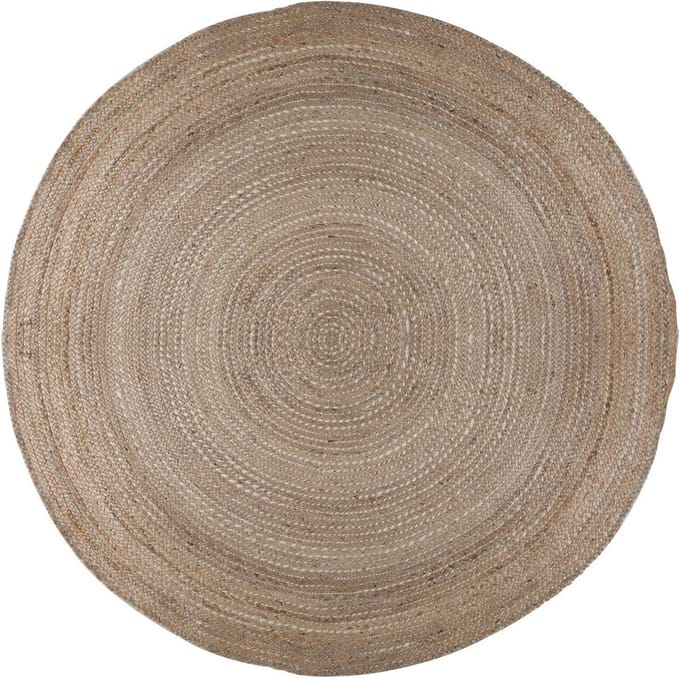 Flycarpets Rond Jute Vloerkleed - Capri - Jute - Naturel - 133x133 cm