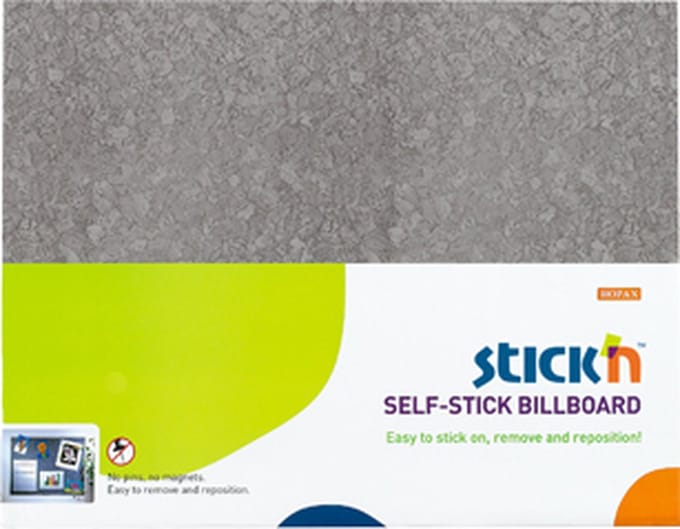 Stick'n Kanbanbord - Wandbord - Voor Sticky Notes - Zelfklevend - Herpositioneerbaar - 58x46cm
