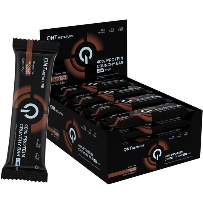 QNT Metapure 40% Protein Crunchy Bar (12x65g) Chocolate - Repen - Eiwit Repen