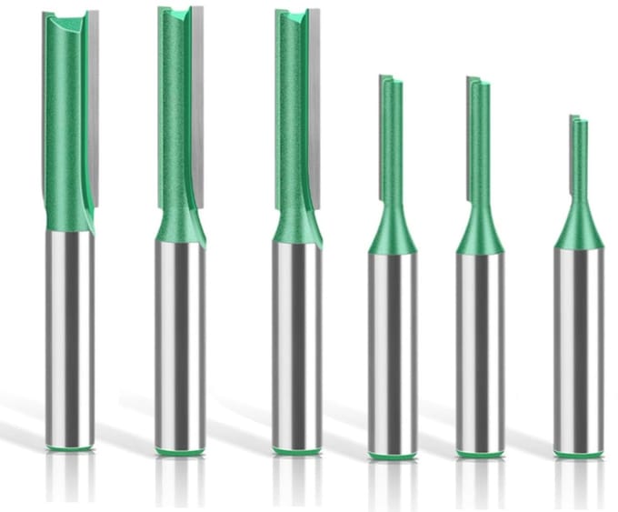Solidchoice - Set van 6 Groeffrezen voor Houtbewerking