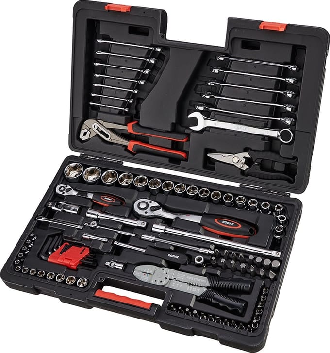RAST91000 RODAC 1/2" | 1/4" Gereedschapskoffer / doppenset 100-delig