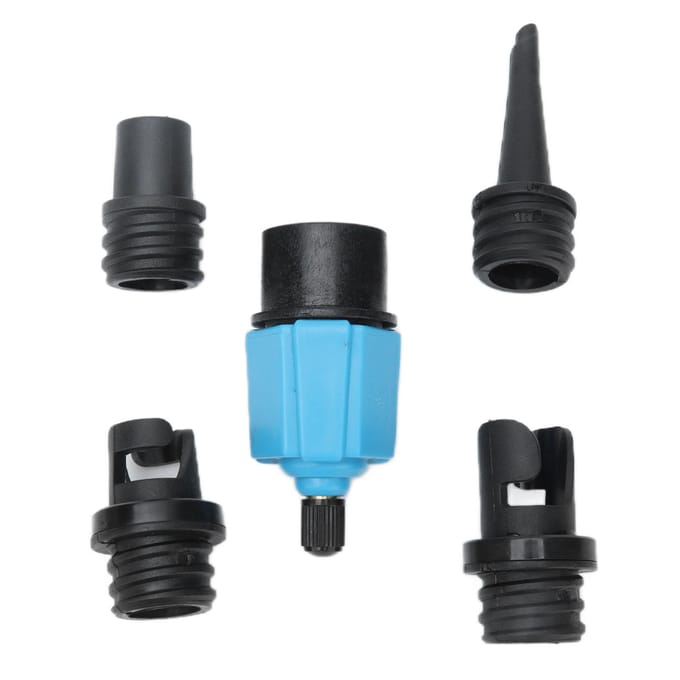 Adaptateur de pompe SUP gonflable Convertisseur de valve d'air multifonctionnel portable pour planches à pagaie Canoës Bateaux en caoutchouc Bleu bleu