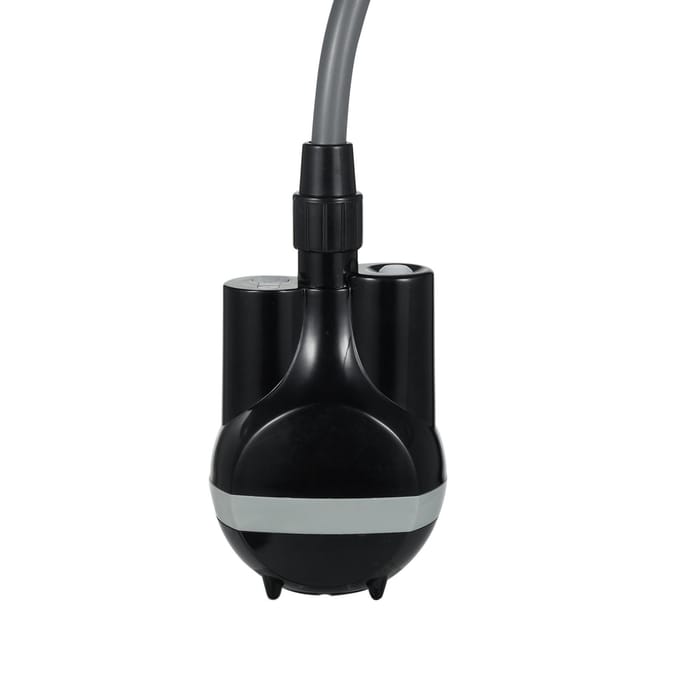 2024 Draagbare kampeerdouche Buiten Binnen elektrische douche met waterschakelaar, 2200mAh Type-c 21x21x7cm grijs