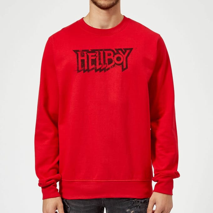Hellboy Logo Sweatshirt - Red - S - Rood