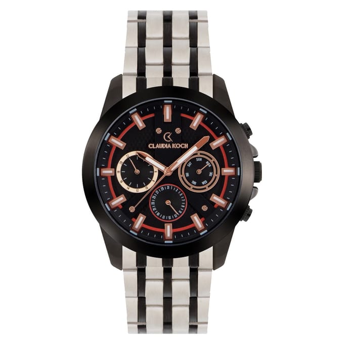 ClaudiaKoch CK 4313 Two-Tone Black Analog Chrono Stainless Steel