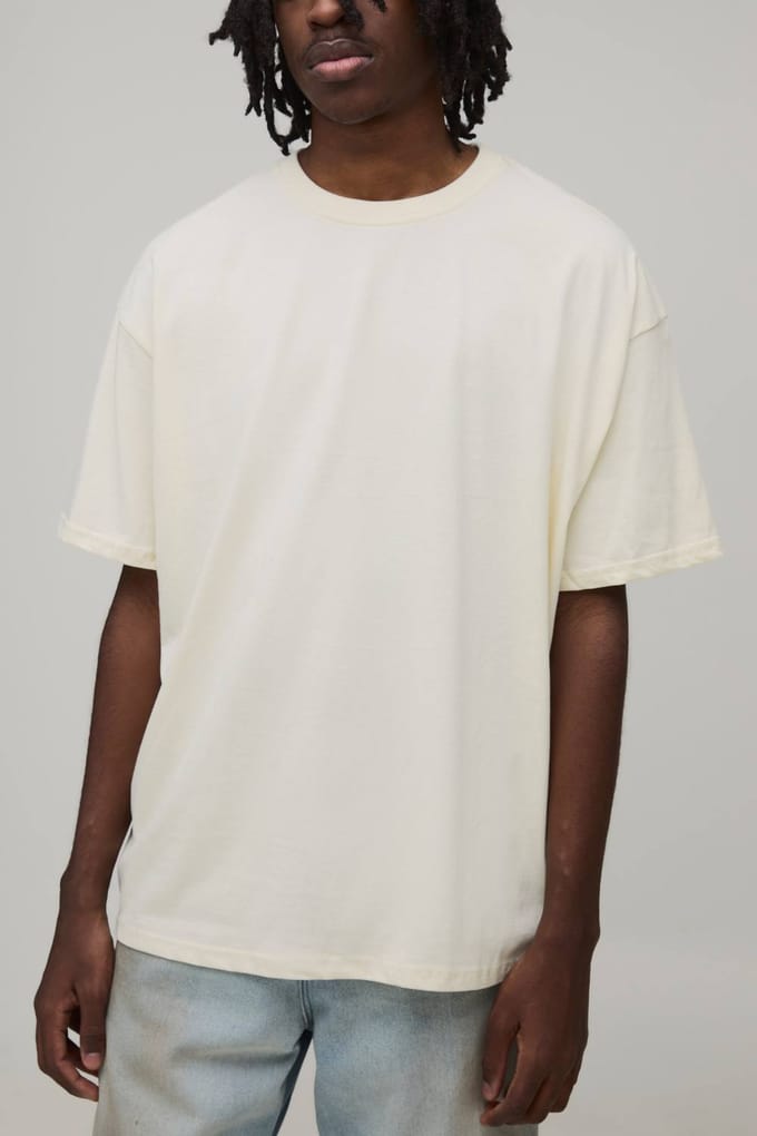 Oversized Wicked License Printed T-Shirt | Ecru | Size Small