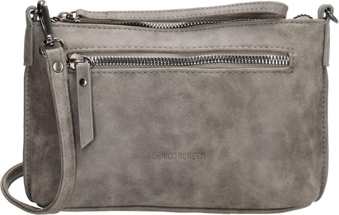 Enrico Benetti Schoudertasje/Clutch Zoë Grijs