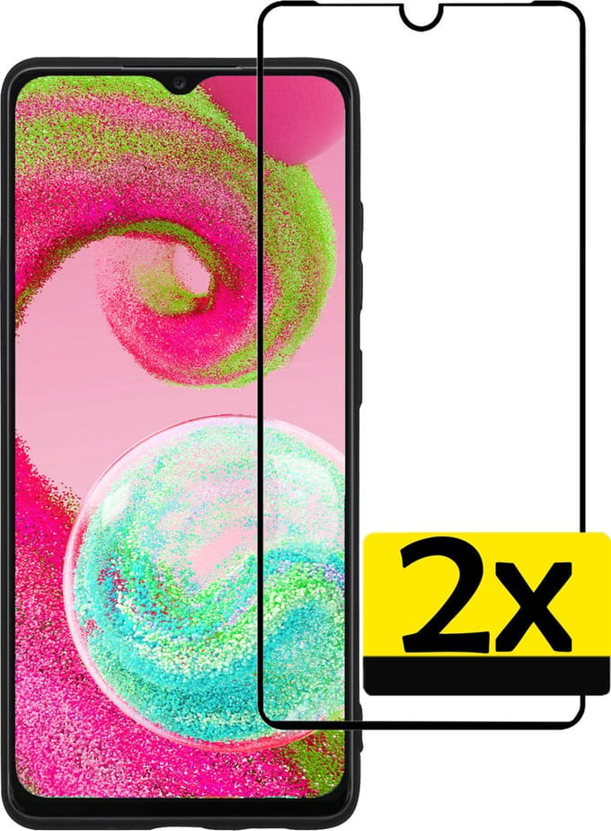 Screenprotector - Geschikt voor Samsung Galaxy A04s - 2 Stuks - Full Cover - Beschermglas - Gehard Glas - Tempered Glass - Screen Protector