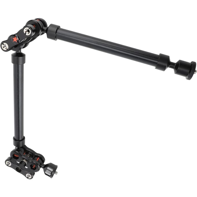 Camera Mount Verstelbare Arm 530mm Dubbele Secties Verlenging Metalen Scharnierende Arm Standaard gray