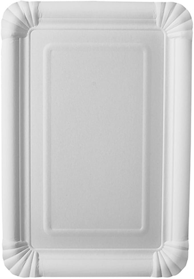 25 Borden, karton pure hoekig 16,5 cm x 23 cm wit