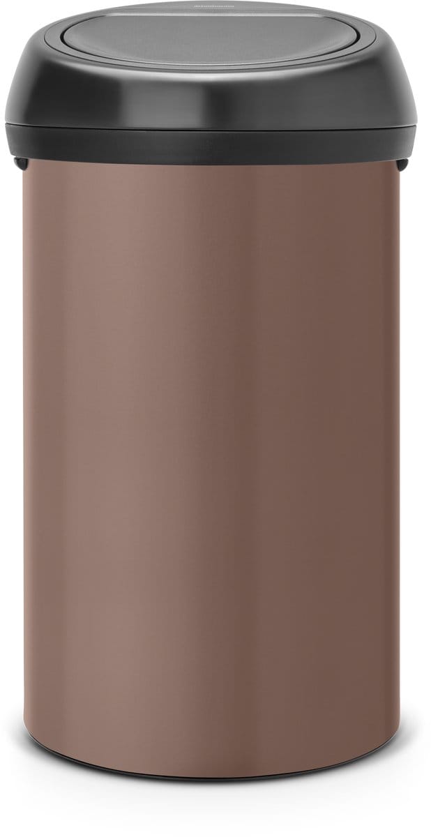 Brabantia Touch Bin Prullenbak - 60 liter - Satin Taupe/Matt Black deksel