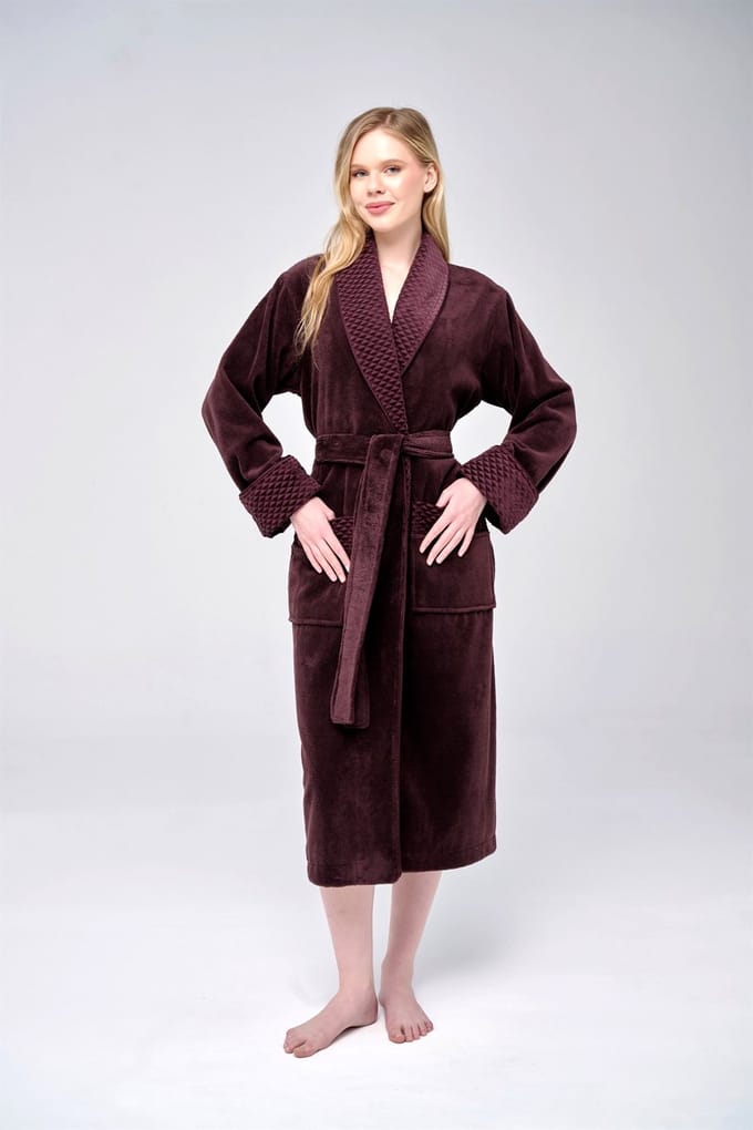 Dames Badjas Melania / Paars / XXL