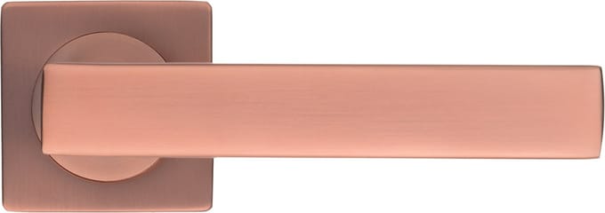 Ostiumhome® - Deurbeslag- Deurklink- Mat koper - vierkante rozet - 145 mm - Alba