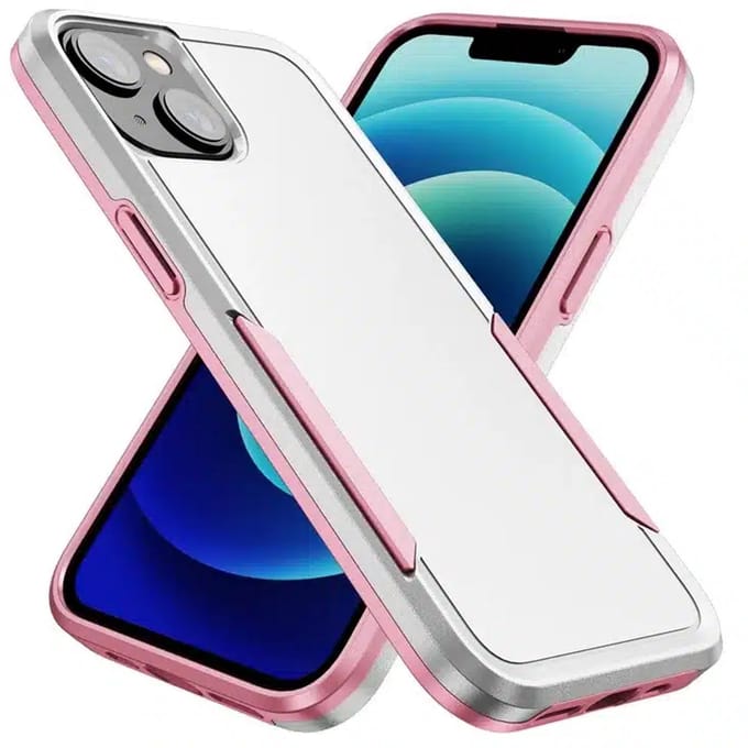 Cityhoesje - Backcover iPhone 15 - Anti-drop - Wit