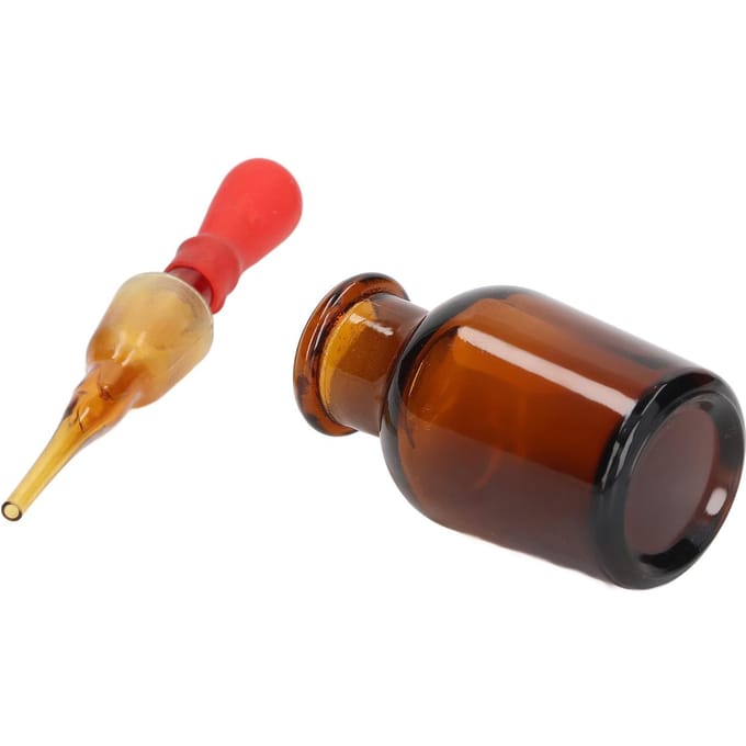 10 stuks Druppelflesje 30 ml Inhoud Rubberen Dop Gereedschap Set Kit voor Laboratorium Experiment brown
