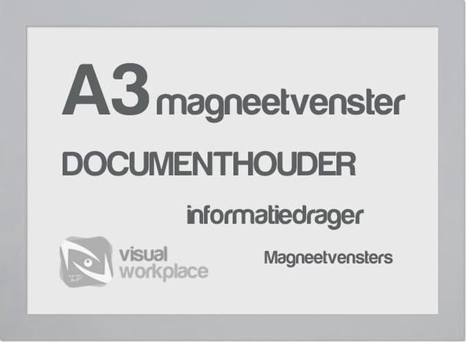 Magneetvenster A3 - Zilver Grijs