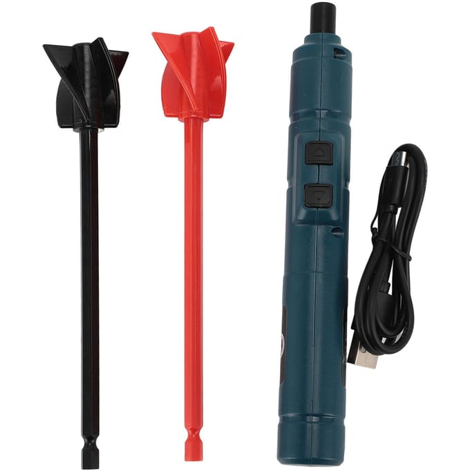 Hars Mengkit USB Oplaadbare Batterij Elektrische Handheld Hars Roerder met 2 Paddles voor Acryl black