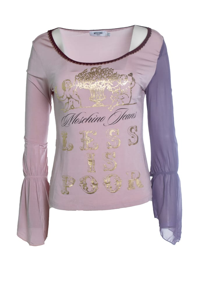 Moschino Jeans, Roze top met vlinder mouwen