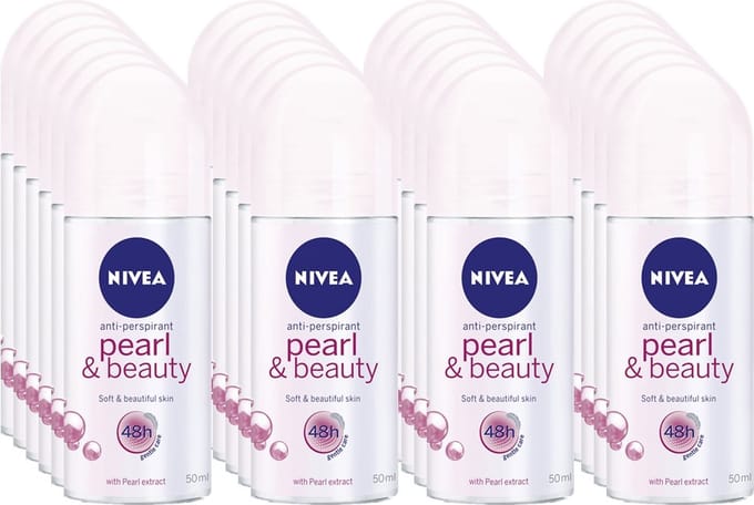 Nivea Deodorant Roll-On Pearl & Beauty 50ml - Voordeelverpakking 24 stuks