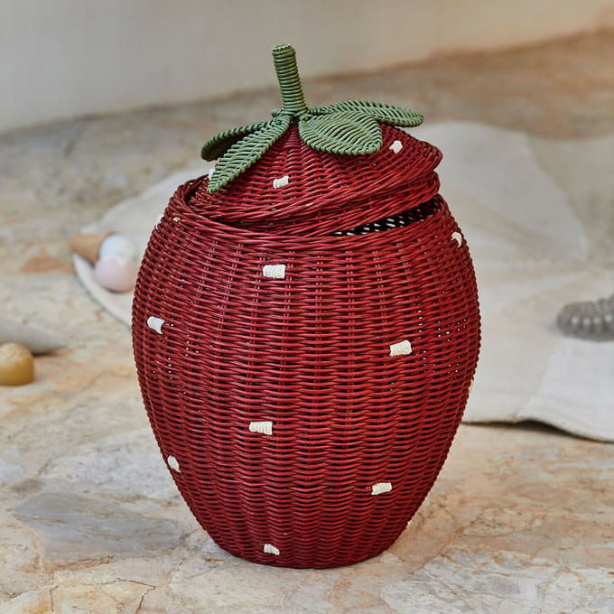 LOBERON Aardbeivormige mand Giggleberry rood/groen