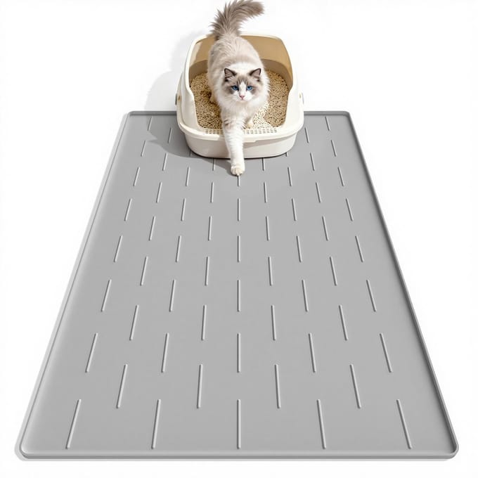 Unyqoos® Waterdichte en kattenmat voor opvang van kattenbakvulling