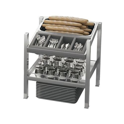 GGM Gastro Besteck- & Geschirrständer PRAG - 600mm - Tischmodell Zilver