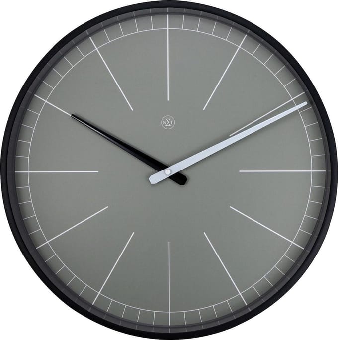 nXt Gray – Wandklok – 40 cm – Metaal – Grijs