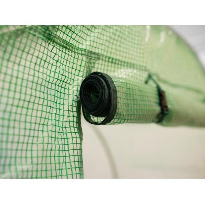 Kas - Hobby - 200x300 cm - PE en metaal - Oppervlakte 6 m² - Eenvoudige montage groen