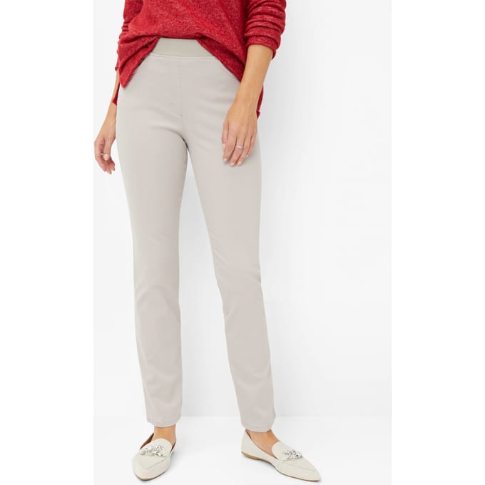 Raphaela by Brax Dames Broek  Style PAMINA FROZEN GREY, lichtgrijs, maat 48