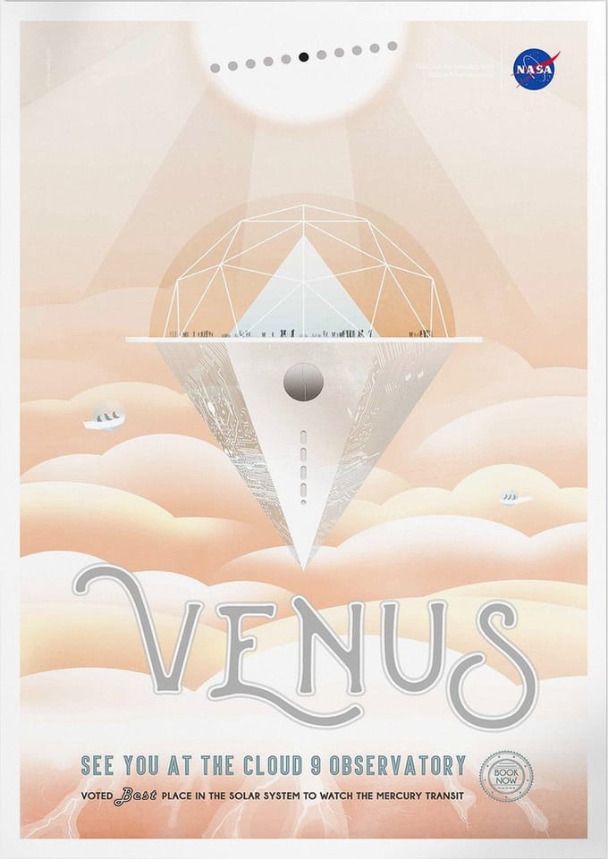 Venus Cloud 9 Observatory | Space, Astronomie & Ruimtevaart Poster | A3: 30x40 cm